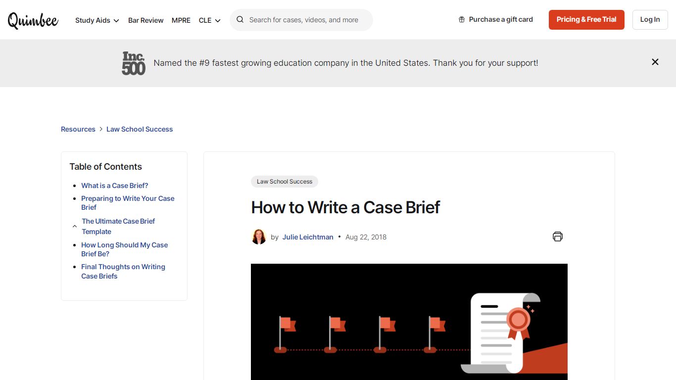 How to Write a Case Brief - Quimbee