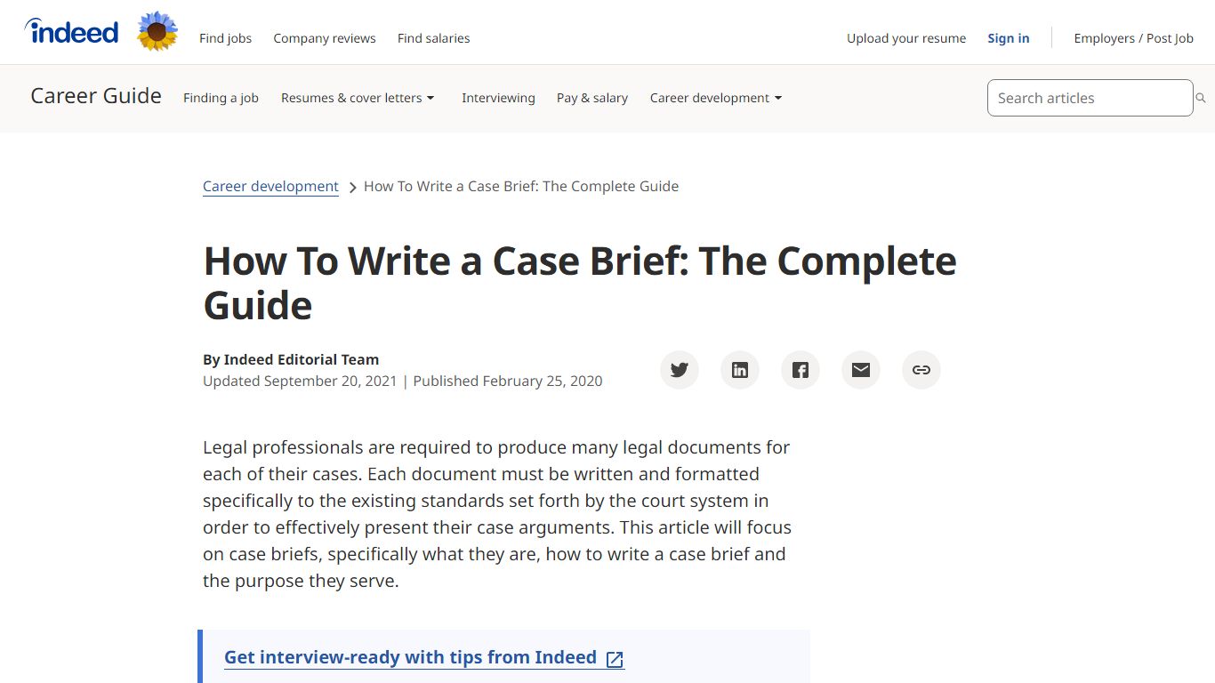 How to Write a Case Brief: The Complete Guide | Indeed.com
