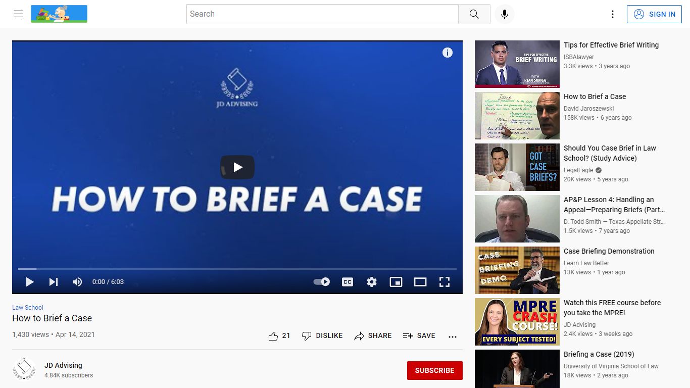 How to Brief a Case - YouTube